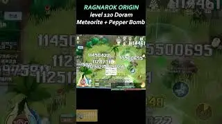 Ragnarok Origin Level 120 Doram AOE skills Catnip Meteor + Pepper Bomb