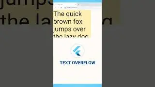 My 2 favourite ways to hide excess text  |  Flutter Text Widget Overflow Property 