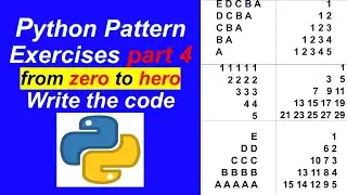 ALL Python Pattern over 700 exercise part 4 with solution #python #pattern  #exercise #beginners