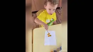 Рисование кистью "Ананас"