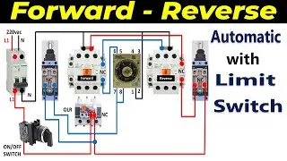 Forward Reverse Motor Control with limit switch | automatic reverse forward motor control