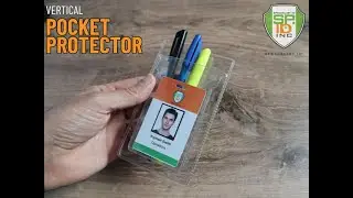 Pocket Protector with Vertical ID Badge Holder - Pen Organizer Sleeve by Specialist ID (PPL637)