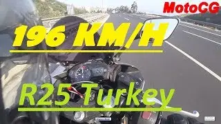 Türkiye R25 Hız Rekoru !  [196 KM/H ] ! │İzmir #MotoCG