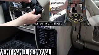 Jeep Grand Cherokee Rear Center Console Vent Panel Removal (2014-2020)