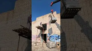 How to deliver bricks into a building using a portable platform