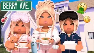 Our Family SICK DAY ROUTINE! *WE CAUGHT A COLD!* VOICED BERRY AVENUE ROLEPLAY
