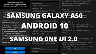 SAMSUNG A50 MARCH UPDATE | ANDROID 10 | SAMSUNG ONE UI 2.0 | MANY MORE NEW FEATURES 2020