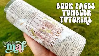 Book Pages Tumbler Tutorial