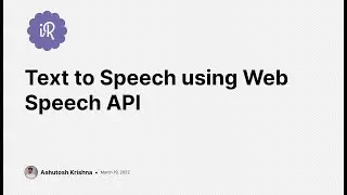 Text-to-Speech using Web Speech API | JavaScript | Project Demo