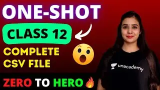Computer Science | CSV File | One Shot | Class 12 Lovejeet Arora