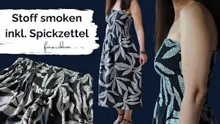 Stoff Smoken - Kleid mit gesmoktem Oberteil nähen