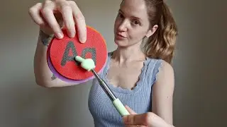ASMR fast color + eye tests - personal attention - with mouth sounds and tracing