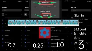 how to customise front size using setedit app system table