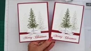 Xmas Stamp-a-stack Xmas card #3 Lovely as a tree.. Case Card Class #137 Stampin' Up!