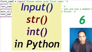 Input function in Python with str and int functions for calculations | Python in Hindi Urdu