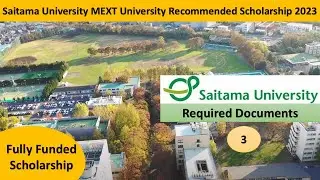 Saitama University Required Documents MEXT University Recommended Scholarship 2023