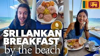 SRI LANKAN FOOD 🇱🇰 DELICIOUS and CHEAP breakfast in Sri Lanka | Sri Lanka Travel Vlog - Hikkaduwa 🏝
