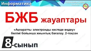 8 СЫНЫП ИНФОРМАТИКА 2 ТОҚСАН БЖБ-2 ЖАУАПТАРЫ