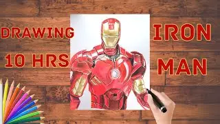 Drawing Iron Man for 10Hrs Straight | How much can I progress???