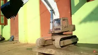 excavator from cardboard