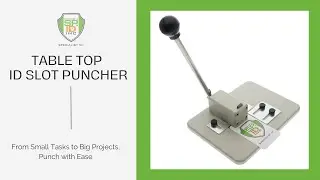 Table Top Slot Hole Puncher with Handle for ID Badges - How To Use by Specialist ID (SPID-9310)
