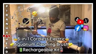 8-in-1 Cordless Electric AquariumCleaning Brush