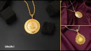 Altın Osmanlı Tuğralı Kolye Ucu Modelleri /bilezikci.com 