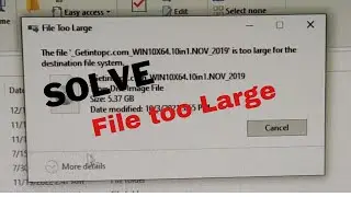 (SOLVE) .file is too large for the  destination file system