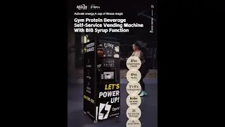 Gym Protein Beverage Self-Service Vending Machine with BIB Syrup Function