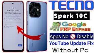 Tecno Spark 10C (Kl5K) Frp Bypass Without Pc | Apps Not Disable Android 13 Latest Security Update