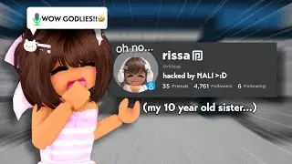 My 10 YEAR OLD Sister Plays MM2 On My ACCOUNT..*CHAOTIC*