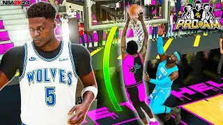 NEW ANTHONY EDWARDS BUILD IS DOMINATING COMP PRO-AM 5S... (NBA 2K24)