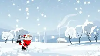 SANTA SNOWING CHRISTMAS GREETING ANIMATION  -  XMAS VJ Loop - Christmas Loop