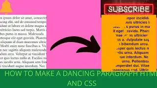 How to make a dancing paragraph using html css