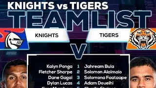 NRL 2024 Round 23 Team List | Newcastle KNIGHTS 🆚 West TIGERS