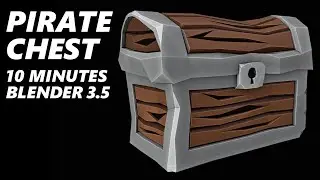 Let's Model a PIRATE CHEST in 10 MINUTES # 107 - Blender 3.5