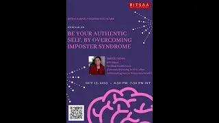 BITSAA Webinar - "Be your authentic self, by overcoming imposter syndrome"