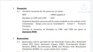 SSC MTS 2022 notification out 🥳🎊🥰😍 vacancies exam pattern all details are in this video