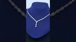 Nazende Baget Taşlı Beyaz Altın Set
