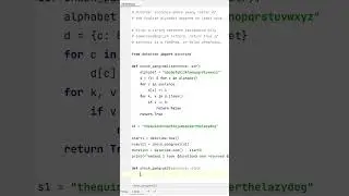 Interview Coding Challenge - PanGram in Python 
