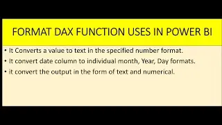 FORMAT DAX FUNCTION USE IN POWER BI. HOW TO EXTRACT MONTH NAME AND DAYS NAME .