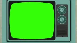 Green screen old TV