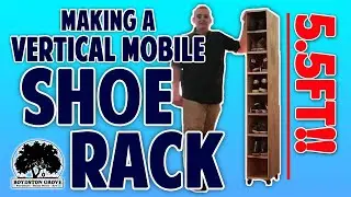 Making a Vertical Shoe Rack On Wheels! One Day Build!