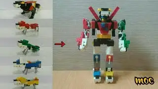 LEGO MOC - Mini Voltron (5 Lions + 1 Lion Tamer)    百獣王ゴライオン(5獅+1馴獸師)