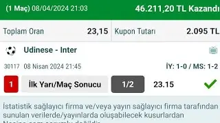 İDDAA 1/2  ORAN ŞİKESİ 💯