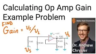 Calculating Non-Inverting Op Amp Gain Example Problem