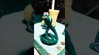 DIY. Змейка на каркасе в технике мокрое валяние. 