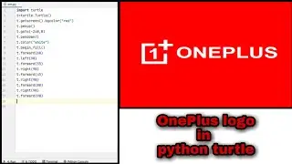 ONEPLUS LOGO IN PYTHON  | HOW TO CREATE ONEPLUS LOGO IN TURTLE IN PYTHON | 
