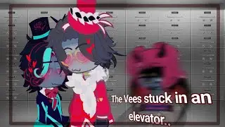 〖𖤐{ The Vees stuck in an elevator (implied staticmoth) ~ Hazbin hotel }𖤐〗