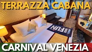 Carnival Venezia Terrazza Cabana Balcony Stateroom Tour 5206